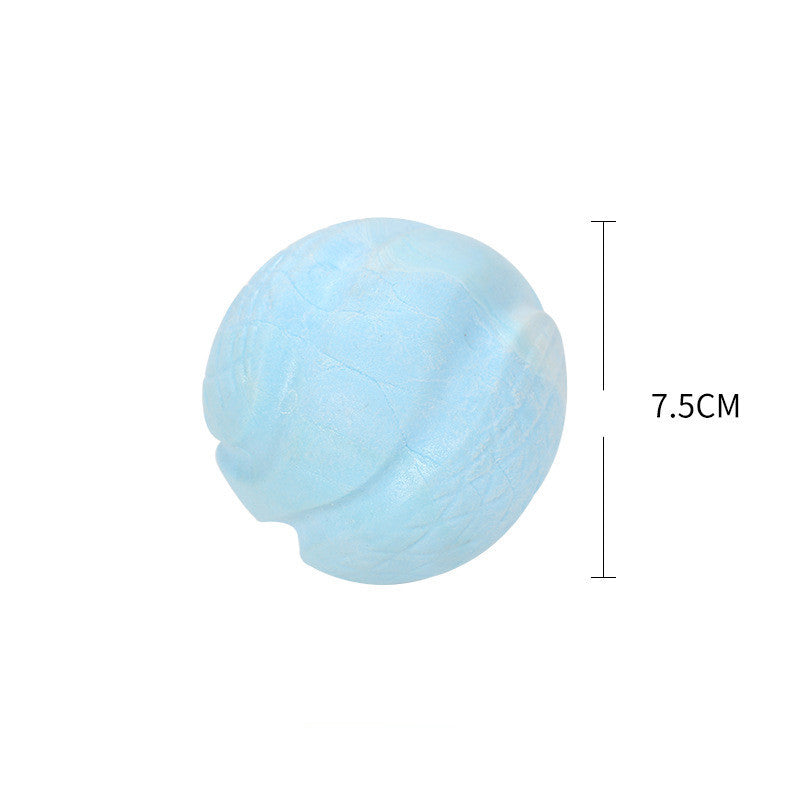 Durable TPR Foam Dog Toy Ball – 7.5cm Chew & Fetch Ball in Blue, Yellow, or Pink