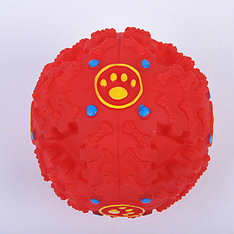 Interactive Treat-Dispensing Puzzle Ball for Dogs – Eco-Friendly Rubber Sounding Toy