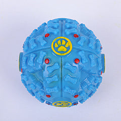 Interactive Treat-Dispensing Puzzle Ball for Dogs – Eco-Friendly Rubber Sounding Toy